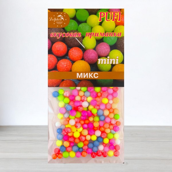 Пінопластова наживка Dolphin Pufi Міні, 4мм, Мікс